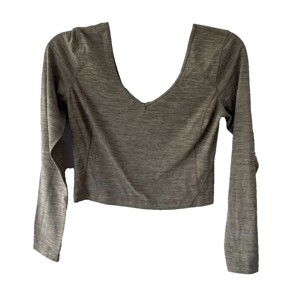 Lululemon Align‎ Long Sleeve Shirt Heathered Rover size 6